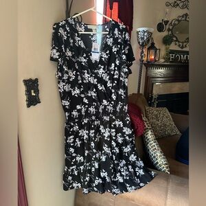 Michael Kors black and white floral dress